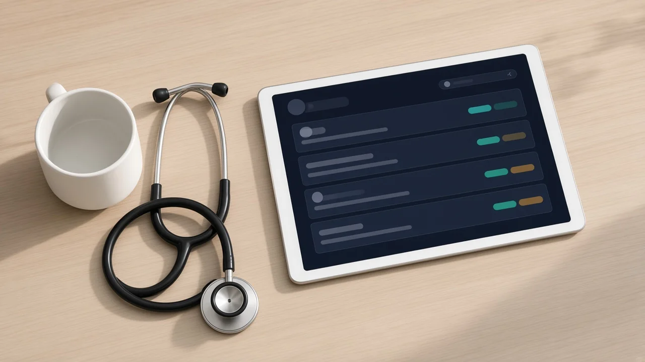 Clinic desk running a live waitlist
